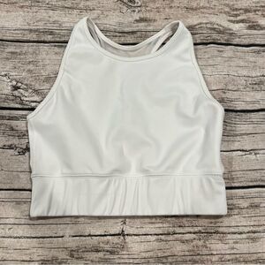 White IVL High Neck Sports Bra With Mesh Panels Size 8